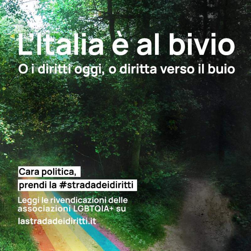 isentinelli's tweet photo. Aderiamo alla piattaforma la strada dei diritti.
L’Italia non può più permettersi di restare l’ultimo tra i Paesi fondatori dell’Unione Europea in tema di uguaglianza dei diritti delle persone LGBTQIA+.
https://t.co/lxAMhAEfan

#lastradadeidiritti
#elezioni2022 https://t.co/1nT2dqrkGV