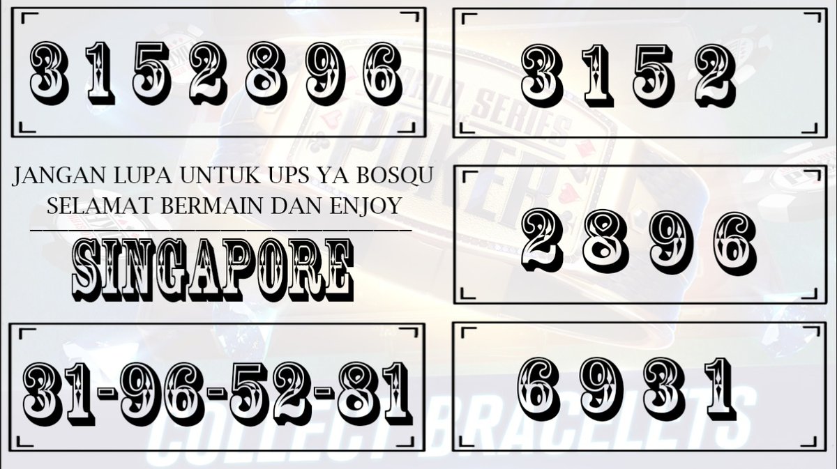 AngkaInces's tweet photo. PREDIKSI : SINGAPORE
TANGGAL : 06 - 08 - 2022

GABUNG GRUB PREDIKSI TOGEL GRATIS TANPA MAHAR 100%
https://t.co/2B6EgGYEUz

https://t.co/QrVddxUoP7

 #prediksi4D  #angkamain #prediksihk #angkatogel #prediksi https://t.co/SPeK3RbubW