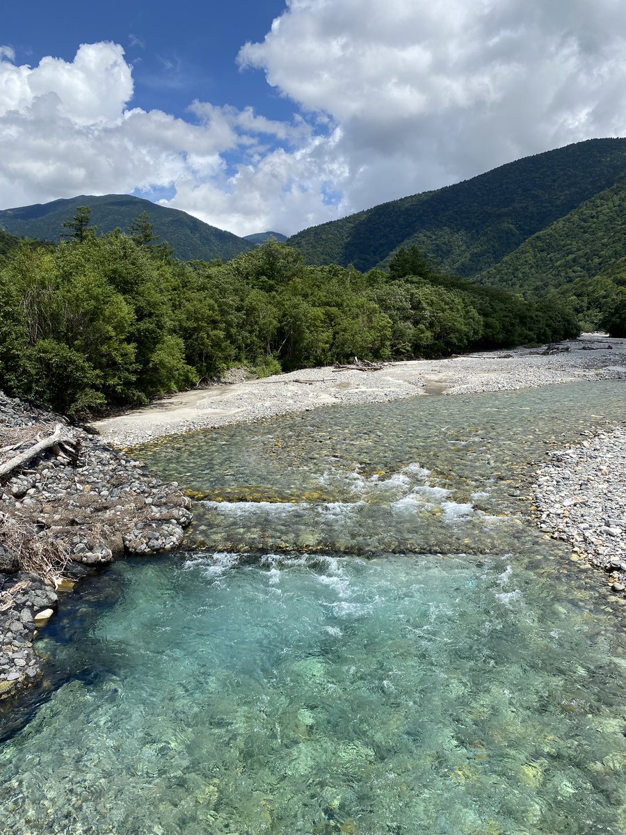 上高地へハイキング！明神池の方まで行って戻って2時間半くらい歩いた🚶‍♀️マイナスイオン浴びまくってリフレッシュできた✨