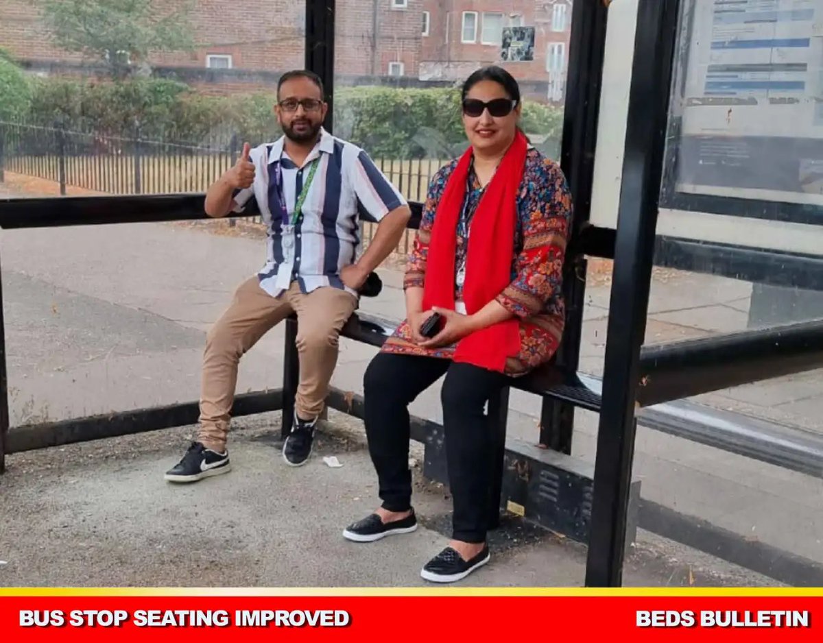 BedsBulletin's tweet photo. Councillors use their Ward Fund to improve bus stop seating. Read more https://t.co/WiJnoVprFA #localnews #Bedfordshire #Bedford #community #news #BedsBulletin https://t.co/aFhSezbXY4