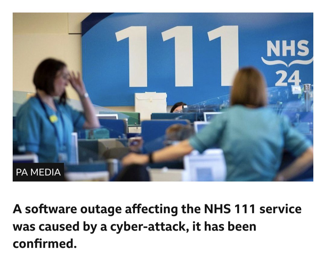 EinsteinsAttic's tweet photo. Thursday's advisory on #NHS111 outage  that disrupted #GPreferrals and prevented #NHSnumber lookups across London...
 https://t.co/bL2r0LjUEO

...now confirmed to be due to a #cyberattack, also affecting Wales:

https://t.co/QiexPLuW7T https://t.co/jaPlhq8hQC