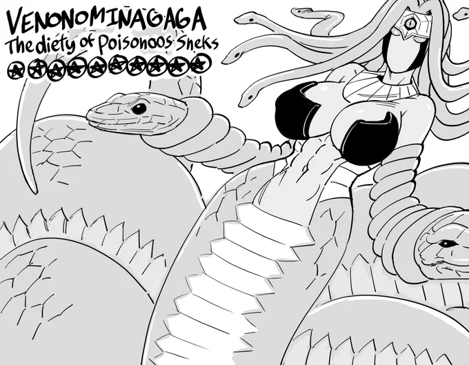 Patreon request for Yugioh Vennominaga the deity of the poisonous snakes.
I started drawing this last month, and then lost motivation to finish it, and started to contemplate why I wasn't feeling it anymore. 