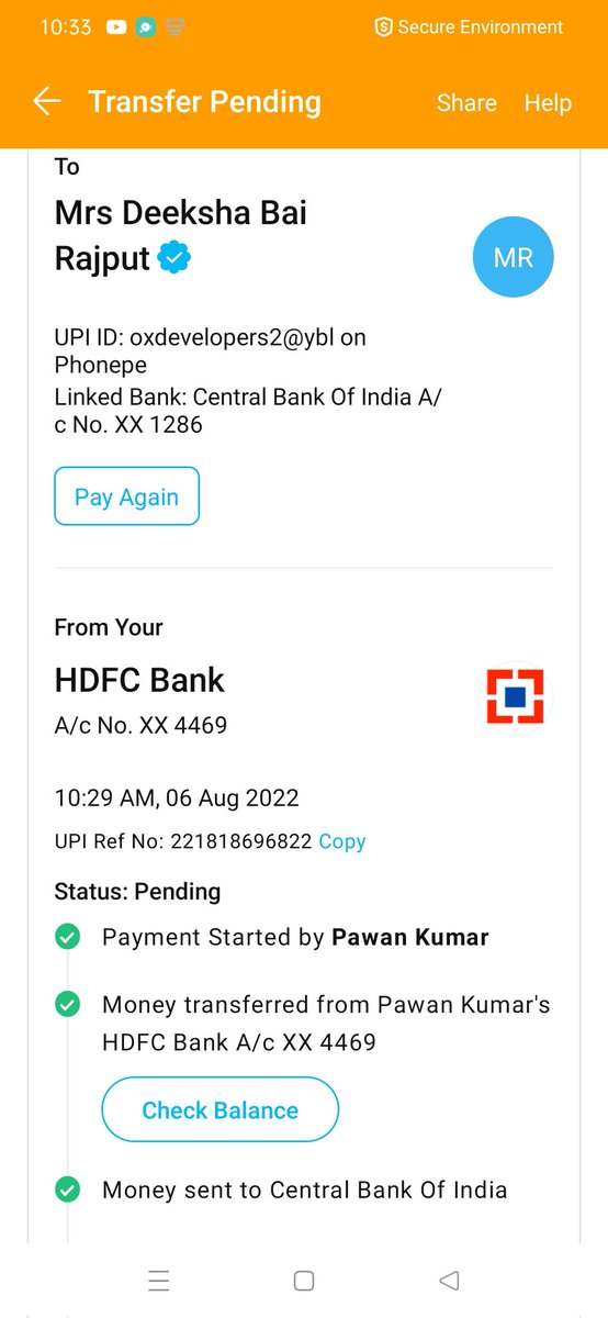 Pawangarib's tweet photo. @Paytm @paytmbankcare @Paytmcare @paytm 
Dear Paytm Team money deducted from my account but received in no central bank of india. Please help me https://t.co/fjc9NtJFSg