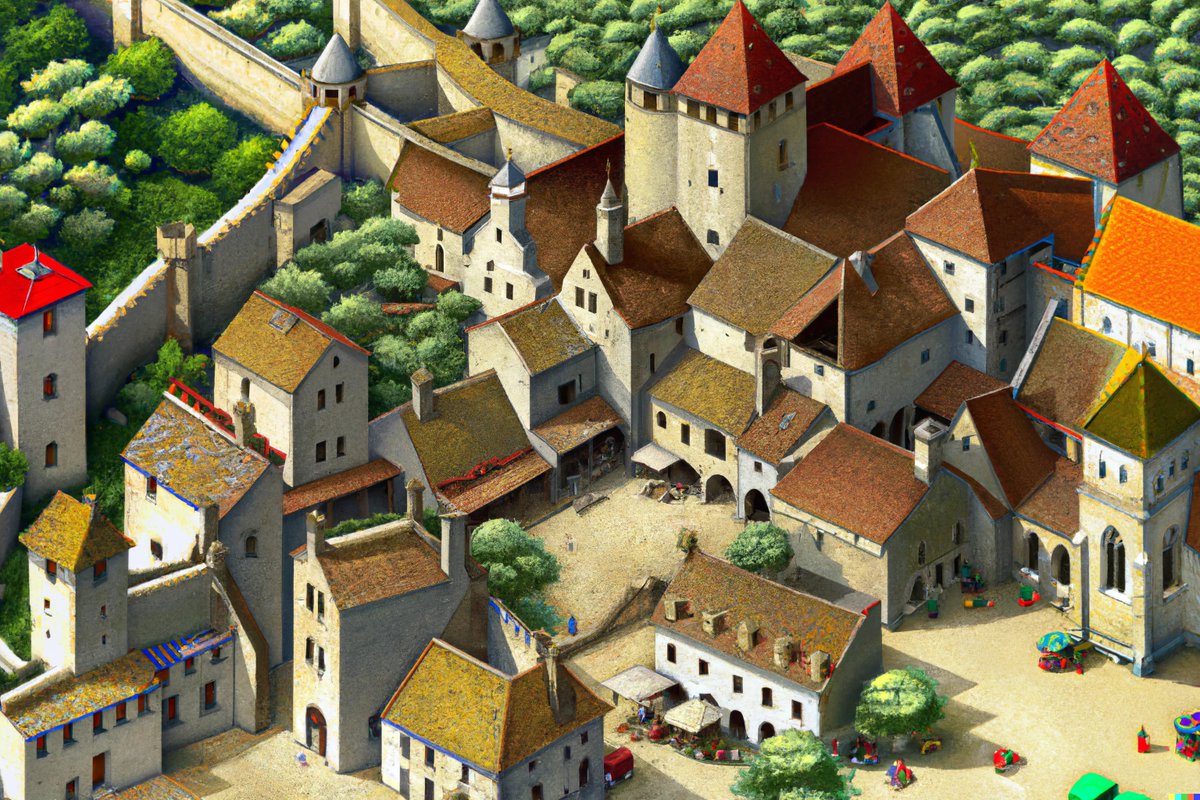 oppie85's tweet photo. The AI isometric townscape is a genre unto itself by now 
#dalle #dalle2 #aitownscape #aiart https://t.co/1j6qYhYq4P