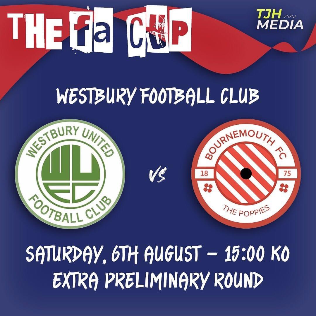 O_BournemouthFC's tweet photo. ⏭ UP TODAY  @EmiratesFACup 

We travel to Westbury United for our FA Cup tie this afternoon!

Come along to support the lads and help extend our winning start😁

#UpThePoppies🔴⚫️ https://t.co/DveHJz4310