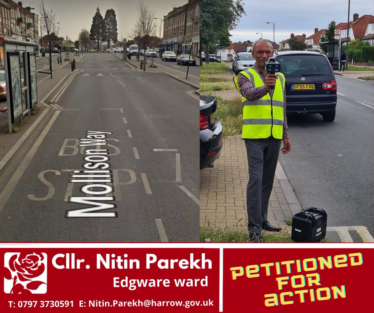 SPEEDING ON MOLLISON WAY 🚨 Thank you to Harrow Police for working with me to organise a community road watch. Speeding on Mollison Way has reached a breaking point and I am working with residents to petition the council on this very serious ongoing issue.
