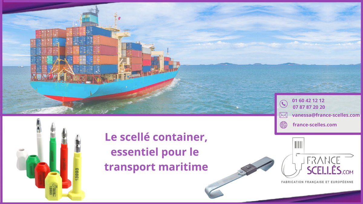 FScelles's tweet photo. FOCUS PRODUIT : Scellés Containers
🚢Obligatoire pour tout envoi à l’export, le scellé container est surtout utilisé dans le cadre du transport maritime car classé « haute sécurité ». 
https://t.co/aqYZTEvp8j
#scelle #container #maritime  #sécurité #export #francescellés https://t.co/HPVSfFrZ3s