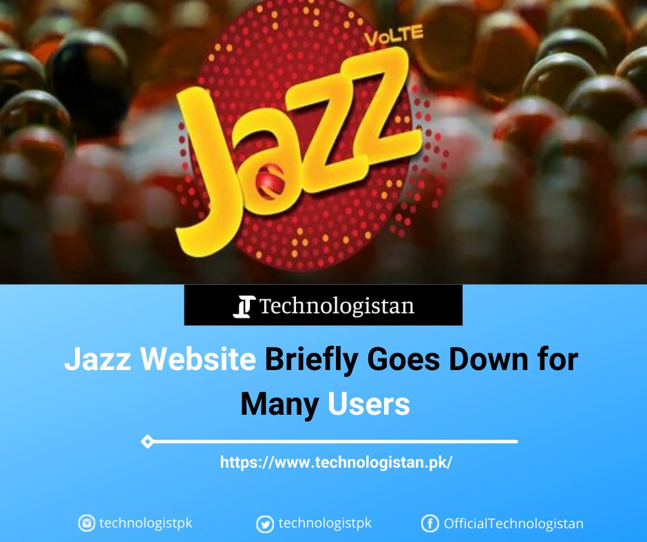 The website of Pakistan’s biggest cellular service provider, Jazz, went down temporarily. The company’s website kept displaying an error message.

Read ore: technologistan.pk/jazz-website-b…

#JazzWebsite #MaintenanceWork