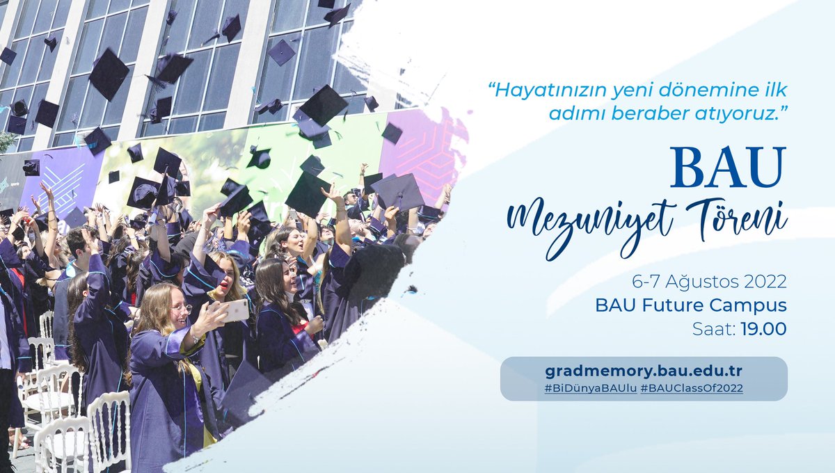 Hayatınızın yeni dönemine ilk adımı beraber atıyoruz. 💙

Değerli mezun adaylarımız, sizleri 6-7 Ağustos saat 19.00'da Future Campus’te kepinizi atmanız için bekliyor olacağız. 🎓