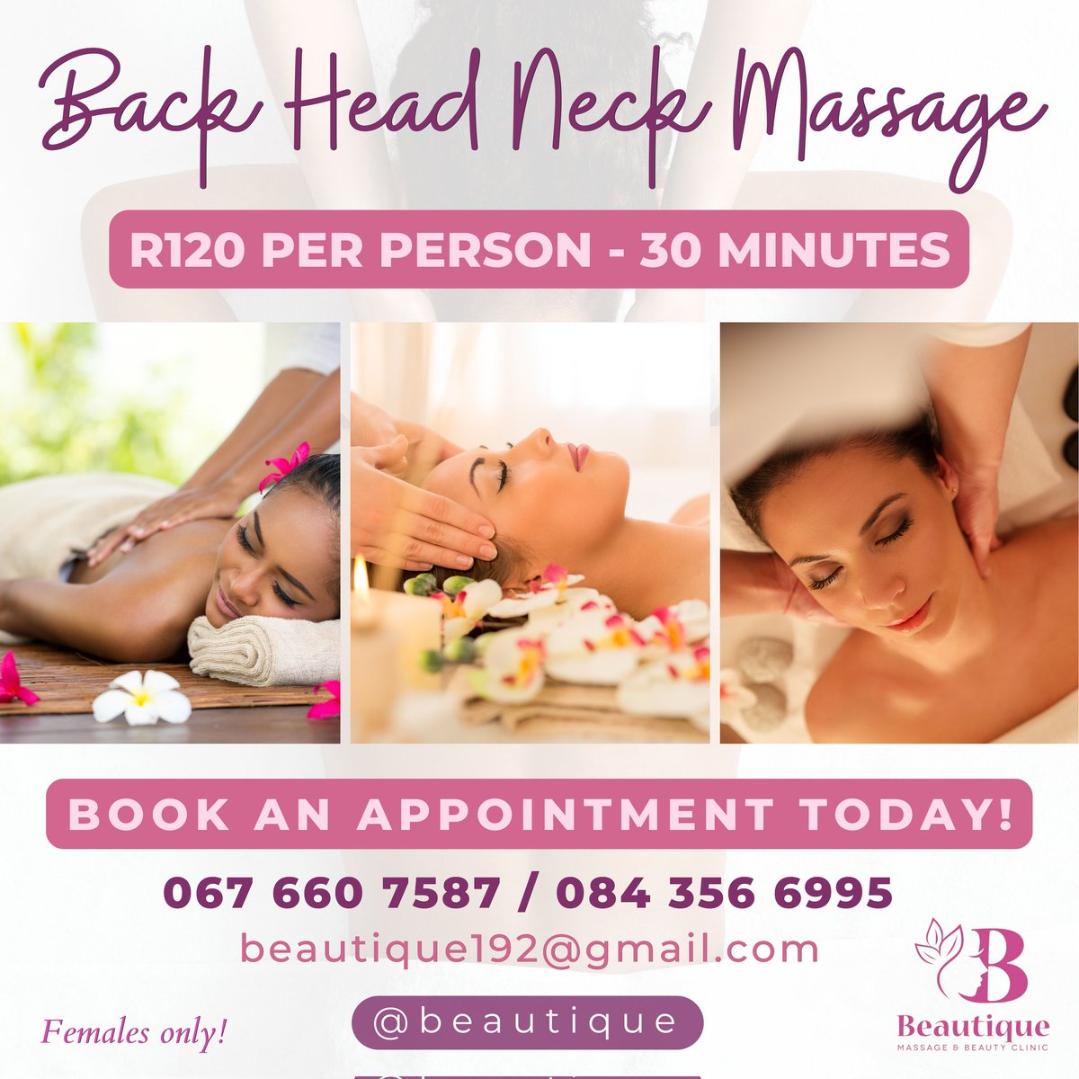 jasvertising's tweet photo. Beautique Social Media Graphics Designed by Jasvertising Solutions ๐
#GetBranded #socialmediagraphics
Contact our team to get your set of professional social media graphics! ๐
066 226 3284 / 081 885 5180
info@jasvertising.co.za
https://t.co/ku5xnHg3y7
#jasvertisingsolutions https://t.co/yoviUJPBVg