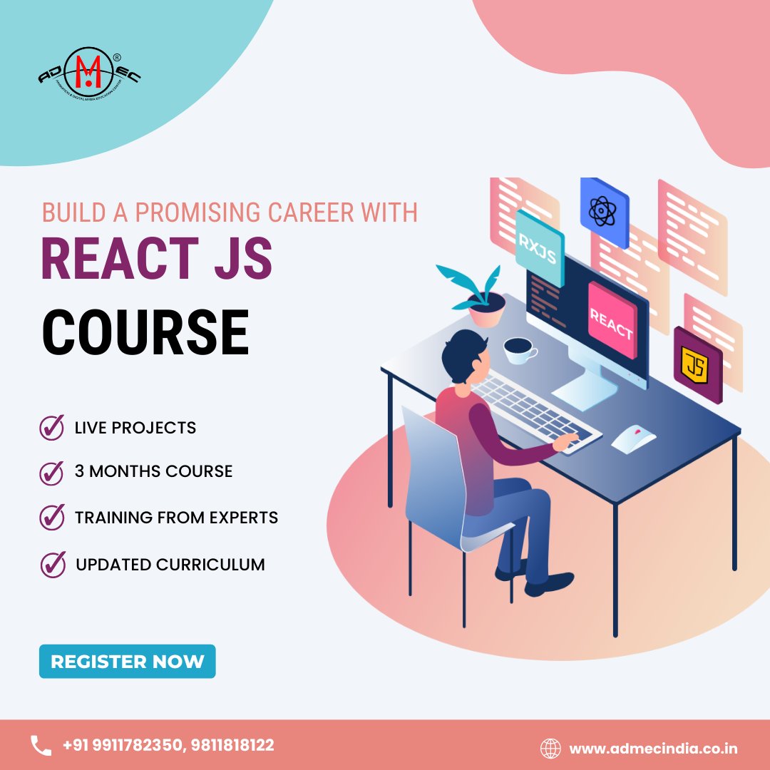admecinstitute's tweet image. Master the most advanced JS framework by joining React JS Course in Delhi. Learn the fundamentals from basics to advance at Delhi's best React JS training institute in Rohini.
To know more, visit our course page - bit.ly/39NCnZG
#Reactjs #React #Reactjsacademy #Java