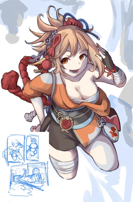 経過いらすと(完成は上⇧に)#原神 #宵宮 