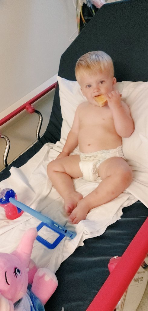 228 miles from home, admitted to <a href="/RoyalDevonNHS/">Royal Devon NHS</a> overnight with croup 😪😴 but the ambulance crew &amp; staff in A&amp;E were wonderful &amp; compassionate (and we got hospital toast 🤭) .. I can't thank you all enough for looking after us both 🥰