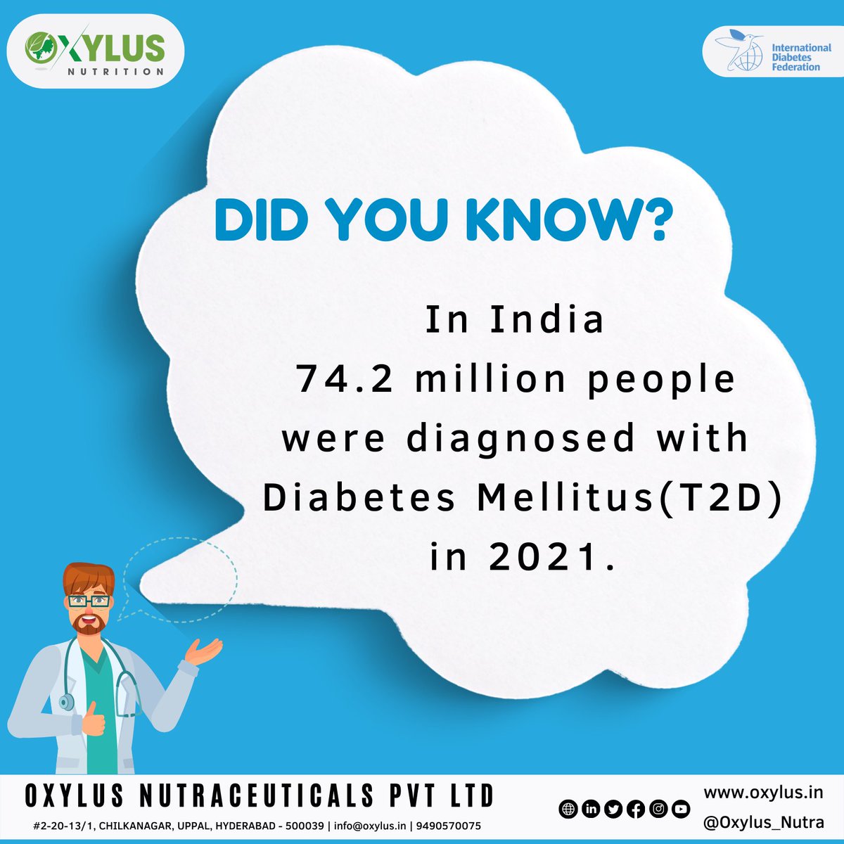 A RIGHT NUTRITION is the right way to delay the onset of type 2 diabetes.OXYLUS will launch the #Diabetic products with effective combinations never before. 
 #oxylusdiabeticdrink #oxylus #oxylusnutrition #oxylusdrink #oxylusdiabeticfriendlydrink #oxylusnutra #pavankumarmakani