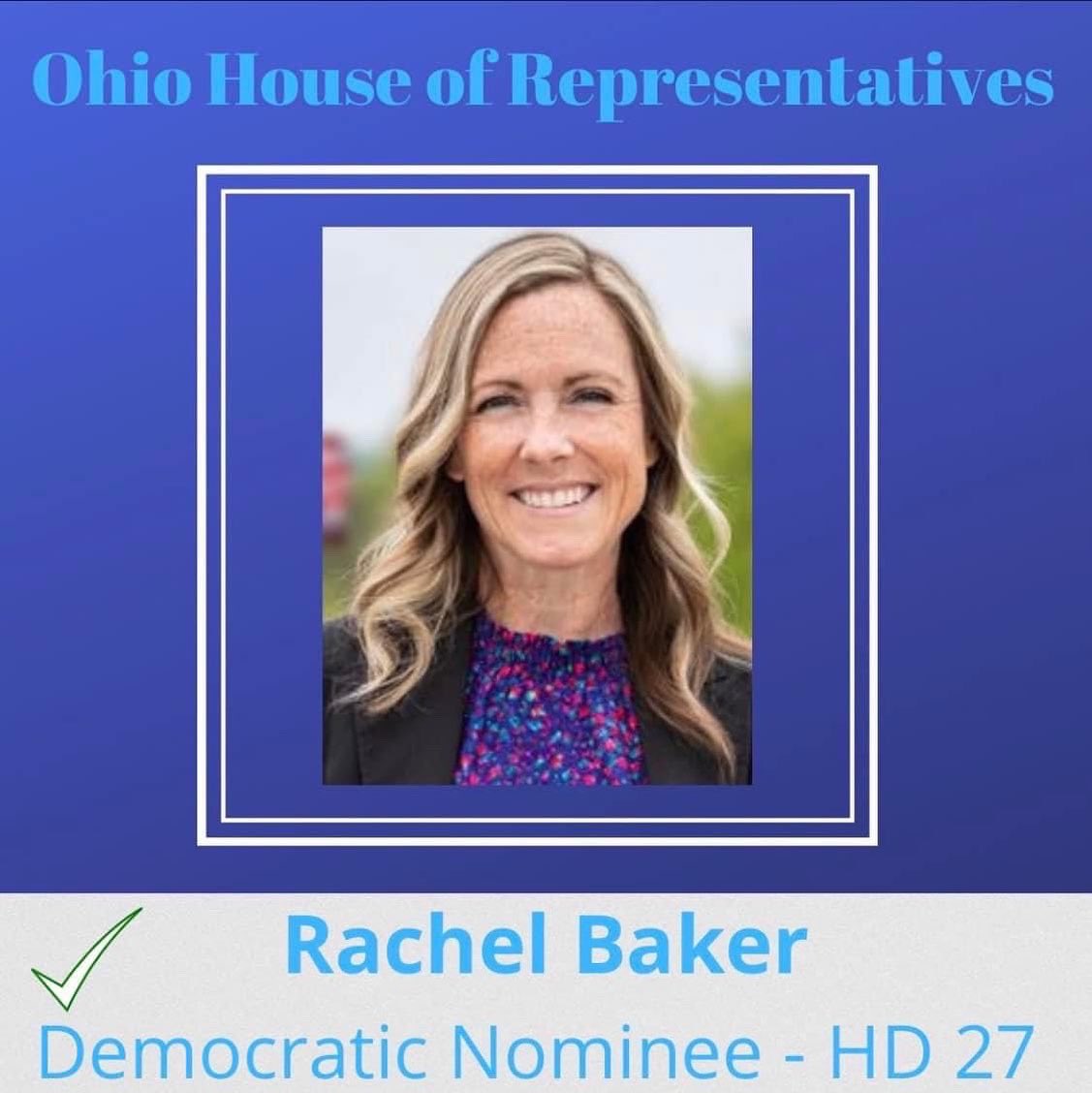 reprachelbaker's tweet photo. I'm so excited to be your Democratic Nominee for State Representative in HD27! This win was the result of YOU - of you talking with your friends, hosting events, displaying yard signs, canvassing, donating, and voting! Let's keep this going through November! Let's do this!!! https://t.co/L3nDERqb64