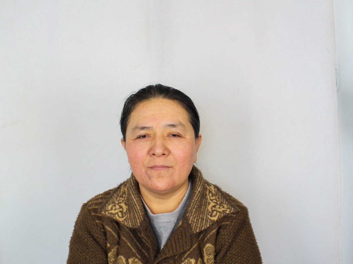 Aynur35423962's tweet photo. Shame on Michelle Bachelet @mbachele 

53 years old innocent Uyghur woman was sentenced. 

Nisagul Bawudun, 53, the reason of her imprisonment was unknown. 

Where is she? Was she killed, raped, organ harvested or became slave in a factor? 

@IntlCrimCourt
@UNHumanRights https://t.co/u6gsv9xShk