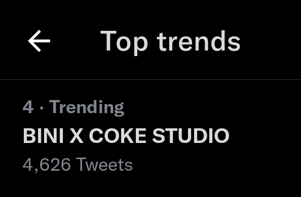 BINI_TrendsTeam's tweet photo. [Tag Update]

Our tagline jumped to 4th spot with 4.6k tweets! Can we make it to the top spot, Blooms?

BINI X COKE STUDIO

#CokeFanFusionWithBINI 
#BINI @BINI_ph https://t.co/B6xdnaOoro