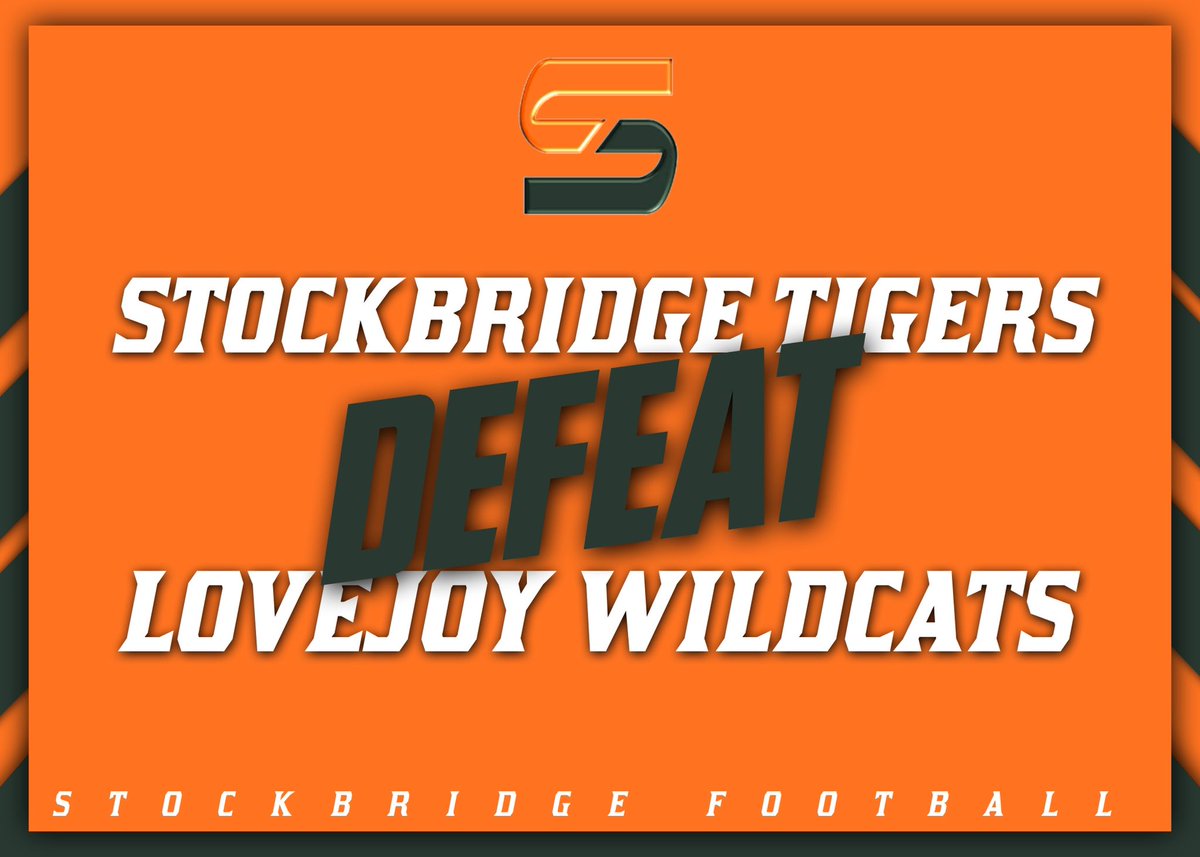 StockbridgeFoo2's tweet photo. Great win tonight for the Stockbridge Tigers! 21-0!#Ballin #HTT #WhoGotMyBack @StockbridgeHFC @CoachBailey62 @Coach_DJHill @PinkstonTodd @LevarSims @Coach_JLJ @coachbyrd6 @eduWatsonEric @ENunnallyEdu https://t.co/8XO0Mjb0WZ