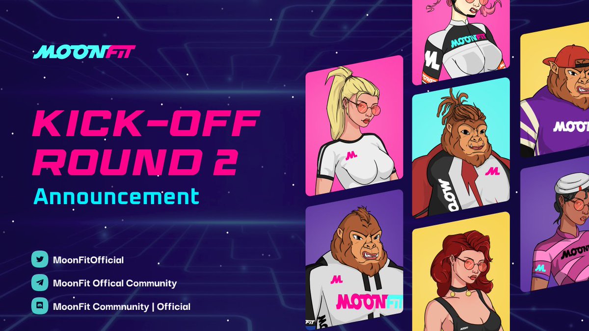 📣 Get ready for #MoonFit Kick-off Round 2🔥

By completing our quests, you’ll get a #Whitelist when reaching Level 6. Top5️⃣winners get our exclusive merchandise gifts 🎁. 

Join us now👉moonfit.crew3.xyz/#MoonFit 

#Move2Earn #WLGiveaways
