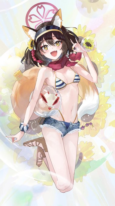 12番目  『久田イズナver. 水着』

『イズナ流忍法!ぷくぷくの術!🫧🌻』

#ブルアカ 