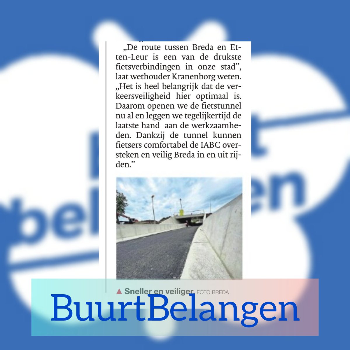 BuurtBelangen's tweet photo. #IABC krijgt veilige fietstunnel, hoera. #Westerparklaan aan hetzelfde fietspad met drukkere oversteek een flitspaal 🙄 (2 doden). #BuurtBelangen en een paar duizend fietsers strijden ook voor een tunnel. Dagelijks gevaar.  U mag kiezen #Breda @RaadBreda. https://t.co/ozZaYlCOTx
