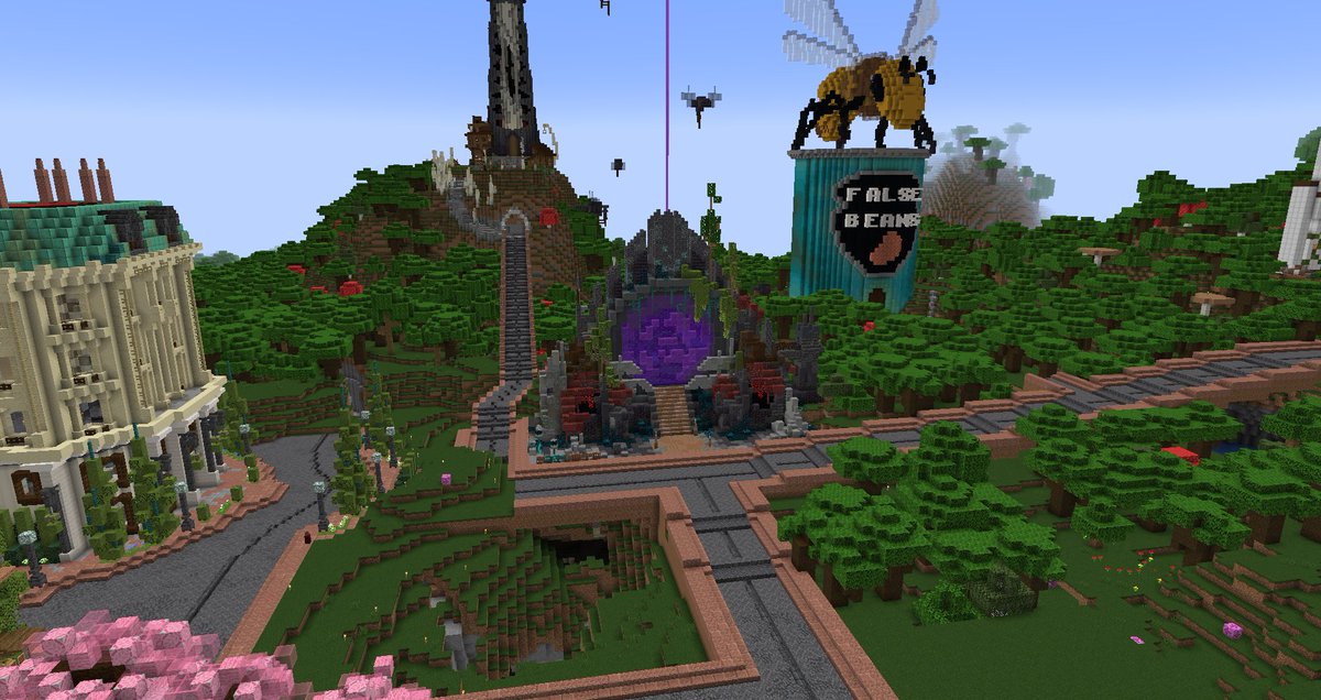 PearlescentMoon's tweet photo. The portal I made for the Shopping District on the Hermitcraft server! 🥰 https://t.co/v9jhBoI5QY