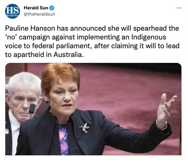 marquelawyers's tweet photo. Would pay to see Pauline explain, define or even spell "apartheid" https://t.co/6rR2bfht8s