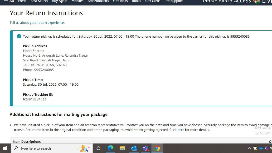 AnjaliSingh08's tweet image. @AmazonHelp @amazon @amazonIN
Return request raised on 28th July and no pick up done so far. #zerocustomersupport  #Amazon 
#poorservice #amazonseller @PrimeVideoIN
#unprofessional #pathetic #fraud #CustomerService