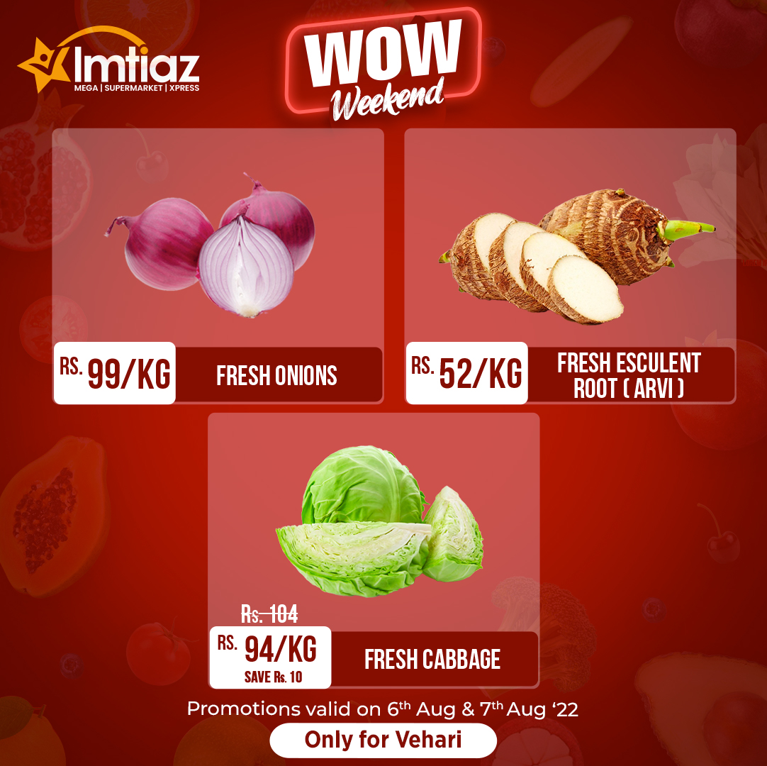 imtiazstores's tweet photo. Stock up your pantries with fresh fruits & vegetables from Imtiaz Store this weekend as well. Visit now to grab the best in town.
#ImtiazStores #WeekendPromotions #WowWeekend https://t.co/rcsIMaqOcv