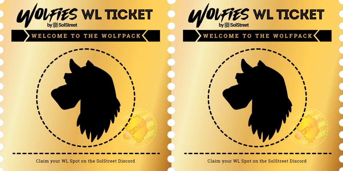 SolStreetFin's tweet photo. Wolfies WL Golden Ticket... Airdrop Complete 🪙

If you were an early SolStreeter, thank you.

Details in Discord: https://t.co/ExPxEcBQyG https://t.co/FLgJspbQbO