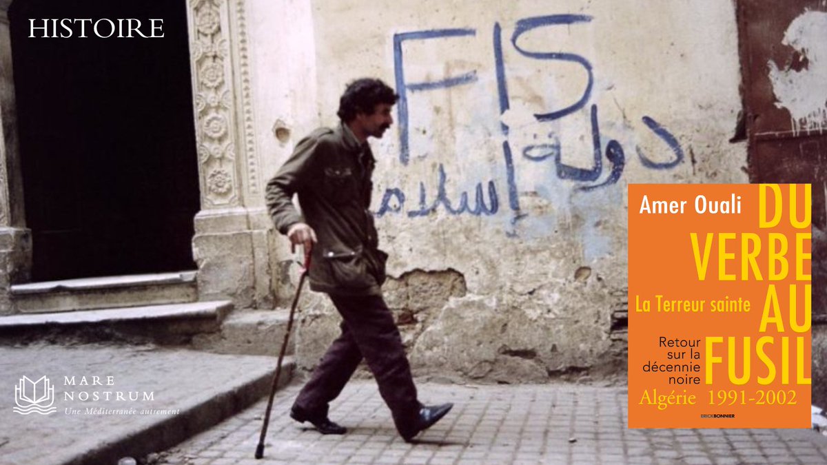 📙 #Histoire
<a href="/OUALIAmer/">Amer OUALI</a>, Du verbe au fusil : la terreur sainte, Algérie 1991-2002, <a href="/ErickBonnier/">Erick Bonnier</a> 
Un ouvrage essentiel pour comprendre ce que fut la terrible décennie noire en #Algerie 
Chronique <a href="/bedu_eliane/">Eliane Bedu</a> : cutt.ly/0ZG3Xul

#terrorisme #islamisme #histoire #livre