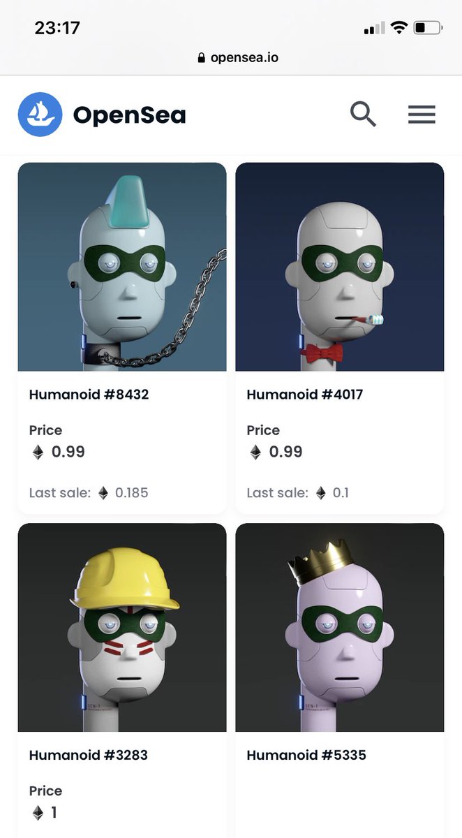 digi_nam's tweet photo. Pick of the weekend for @TheHumanoidsNFT trait #SuperHeroMask only 1% of 10,000 Noids. Only 4 Noids before 10 eth. 🤷🏼‍♂️ https://t.co/kt98Y2b9lv