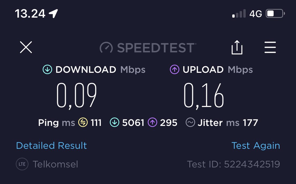 fauzinvr's tweet photo. Sangat kencang sekali? @Telkomsel tolong lah udah beberapa hari ni jaringannya kayak gini terus https://t.co/UeiB3S2pC1