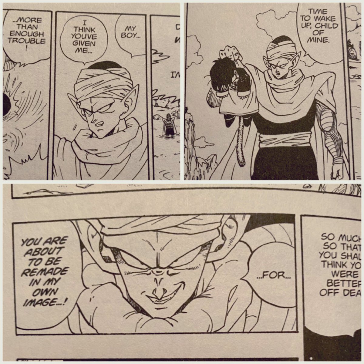 GetaLove2's tweet photo. Daddy Piccolo coming in 🤣 

#piccolo #dragonball #DragonBallZ #gohan #Goku #Dragonballz #manga #anime https://t.co/gEB0dFY4zd