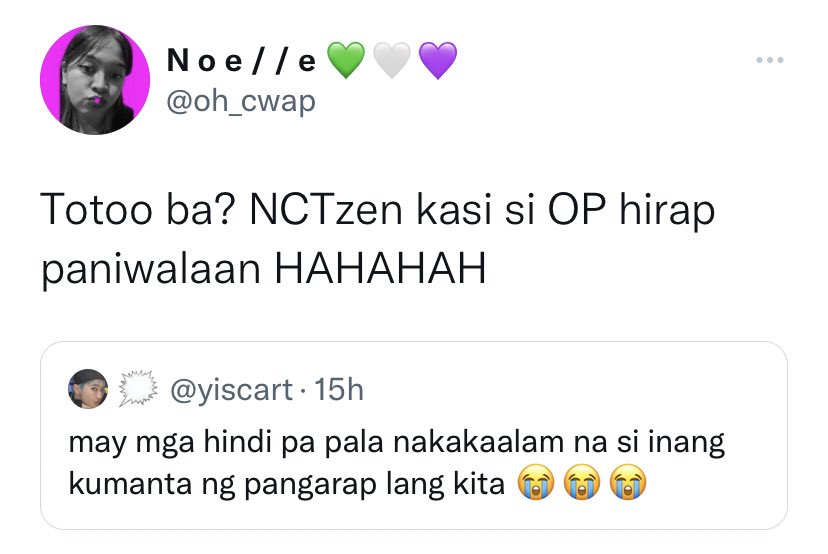 forleeo's tweet photo. HOY 😭😭😭😭😭 GRABE NAMAN KAYO HAHAHAHAHAHA https://t.co/TILT7wK1vW