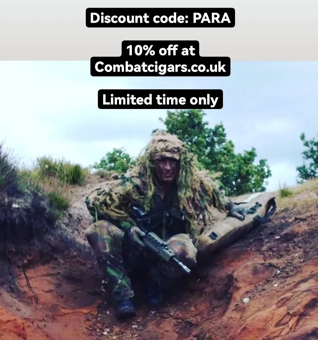 Discount code: PARA

10% off at
Combatcigars.co.uk

Limited time only