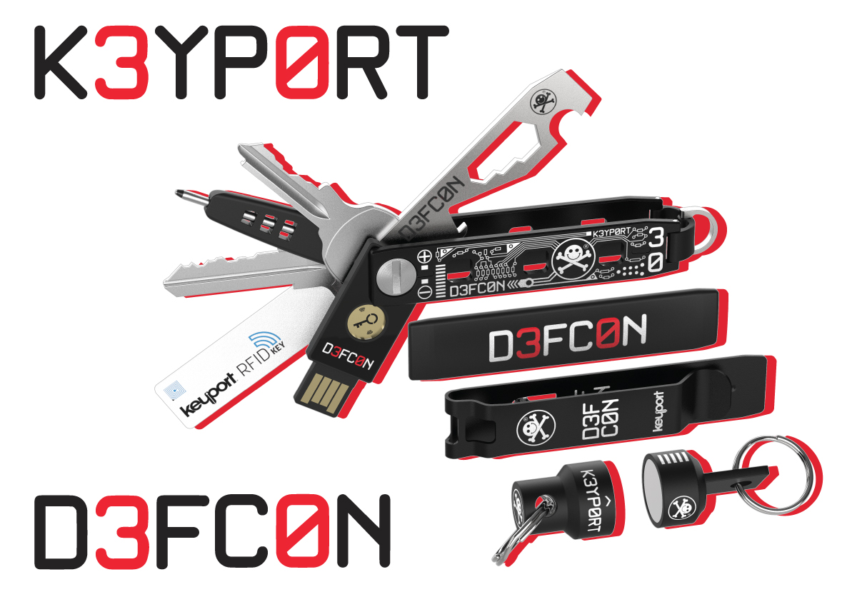 theKeyport's tweet image. Sneak peak at some of the limited edition DEFCON swag we're bringing this year 🔥 Can't wait for #d3fc0n #defcon30