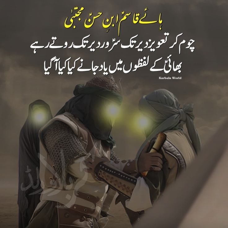 karbala_world's tweet photo. بھائی کے لفظوں میں یاد جانے کیا کیا آگیا💔
#KarbalaWorld
#ShazadhaQasim
#QasimIbnHassan
#QasamDiMahdi
#7Muharram
#MirHassanMir https://t.co/vpik0lXBPh