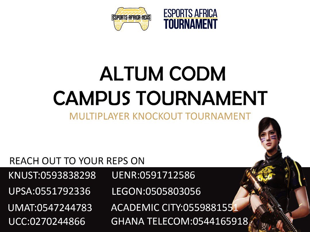 Haven’t registered yet? Don’t miss this opportunity to represent your school and win big #esports <a href="/eAfricaTourney/">Esports Africa Tournament</a> #CoDMobile #CODChamps