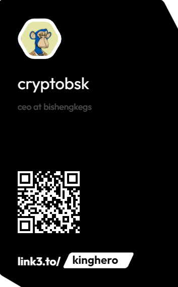bishengkegs's tweet photo. Mint #NFT profile by @link3to
求关注，加好友，一起冲浪 @PiSofaEth @CyberConnectHQ 
It's my profile URL :https://t.co/tDP76kT6Yh
#Link3 #CyberConnect #Link3 https://t.co/KpCQ3aVzqm