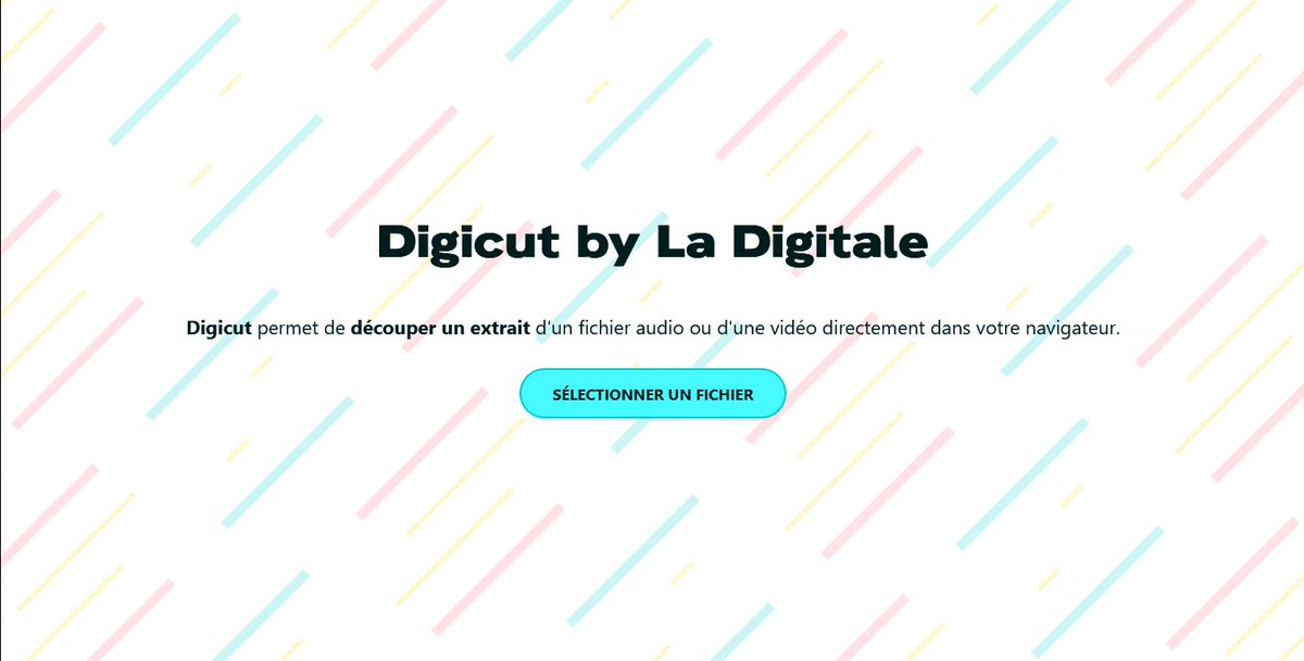 TirotG's tweet photo. #Digicut est une #application en ligne qui permet de découper un extrait d'un fichier #audio ou d'une #vidéo en différents formats.
@ezimmert #LaDigitale
https://t.co/qLk3CNhkA8 https://t.co/4BlWo0DAzT