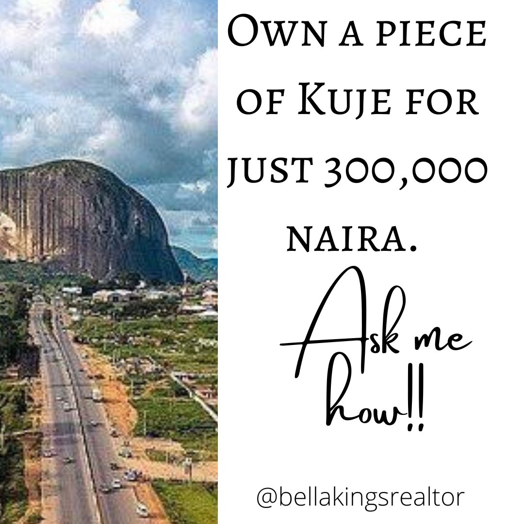 isabellakings's tweet photo. Own a 300 square meters measurement of land for just 330,000 naira in Kuje. 
Title of land : C of O
This is one of the best ways to invest your money this year. In one year time you call get up to 300% ROI .
INVEST WISELY https://t.co/KlwJI1UgDR