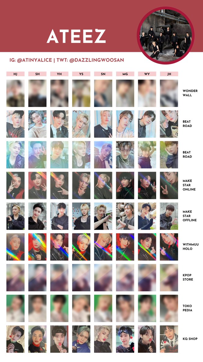 ATEEZ [THE WORLD EP.1 : MOVEMENT] — photocard template / wishlist