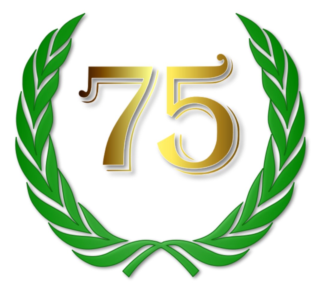 Цифра 75 красивая
