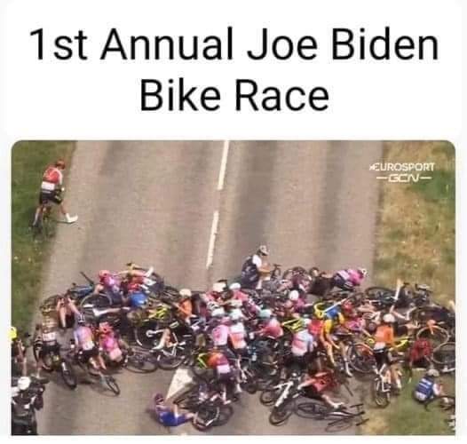 DanielCFH's tweet photo. @SaltyCracker9 Hope you get better soon so you can participate in the second annual Joe Biden Bike Race happening next week! https://t.co/dLv8CZSo2I