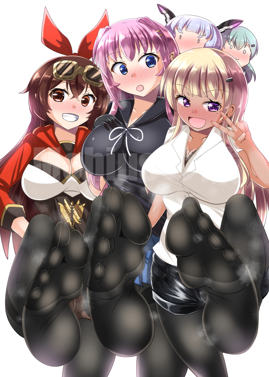 足裏のニオイを嗅がせてくれるゆばすちゃん&明日香お姉ちゃん&アンバーちゃん(ˇωˇ) 
#週末お絵かきチャレンジ 