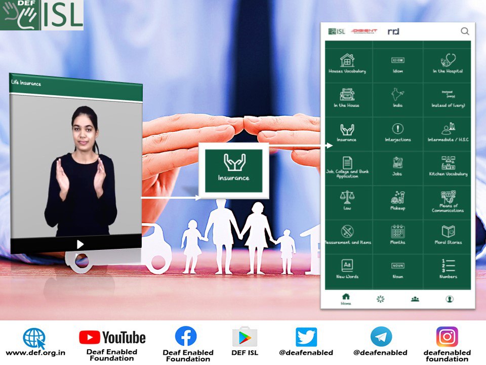 deafenabled's tweet image. Learn the importance of insurance in Indian Sign Language from the DEF ISL App. Download today! #IndianSignLanguage #DEFISL #DeafEnabledFoundation #insurance
