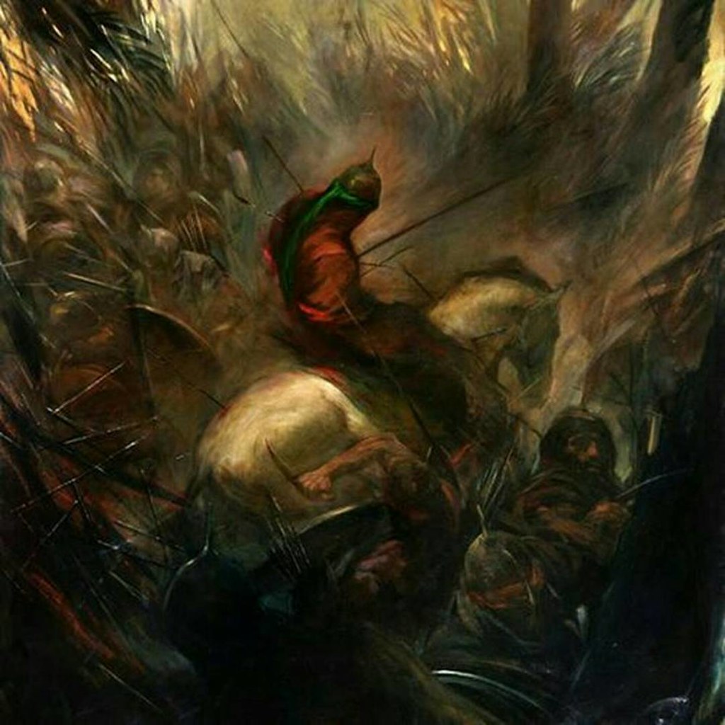 قطعوا  العدا جفوفي يخويه والعلم مال
بـالعجل  شـوف الـبيرقك يحسين شيّال

طـاح الـحمل يـا بـوعلي وقلّت الحيله
مـقدر أشـيل سـلاح والـجربه ثـجيله
مـال الـعلم يـحسين خل ضيغم يجي له
لا  يـنكسر جـيشك يـبن حيدر يَسِرْدال

💔💔