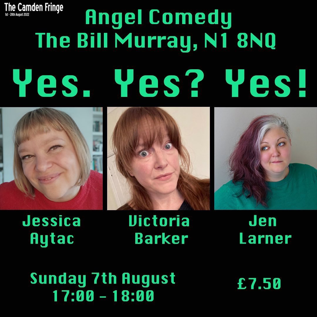 ItsLarkerBout's tweet photo. Tomorrow 5pm @billmurraypub for @CamdenFringe 

Yes. Yes? Yes!

@angelcomedy @JSpencerAytac @dr_vjbarker @itsjenlarner #clowngingerwheels https://t.co/q9WLIGtSUe