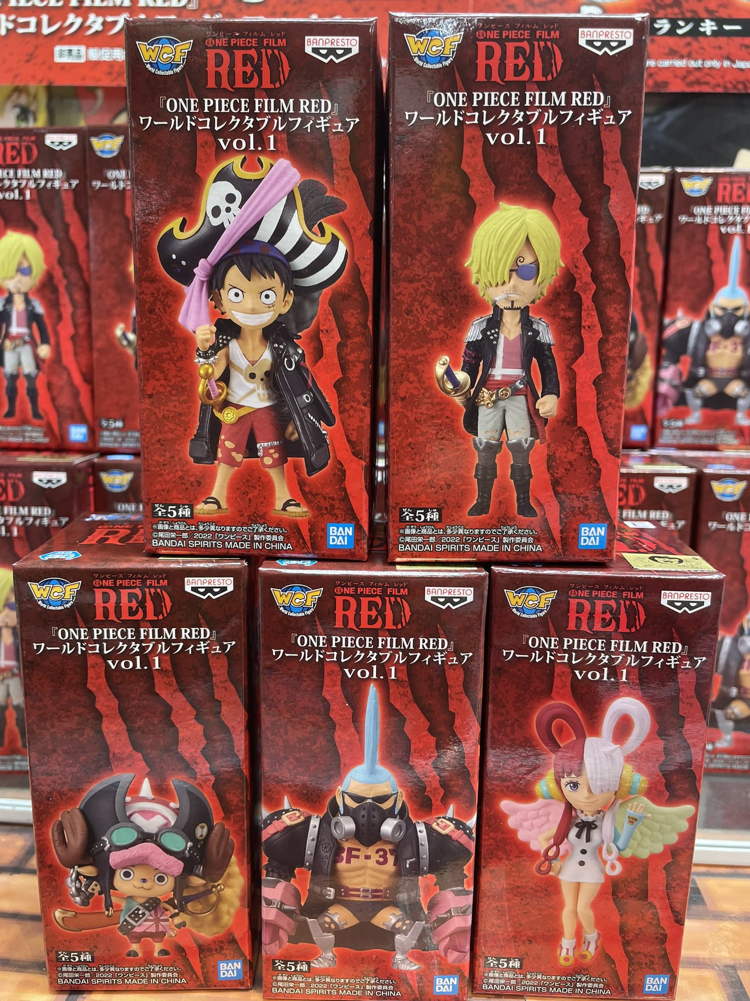 ドラマ八王子高倉店 ワンピース 景品 こちらも映画関連景品です One Piece Film Red ワールドコレクタブルフィギュアvol 1 入荷中 Filmred に登場するルフィ達のワーコレが出ました 数少ないですが全種類まだあります お早めに